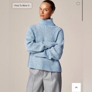 Women's Blue Turtleneck Sweater